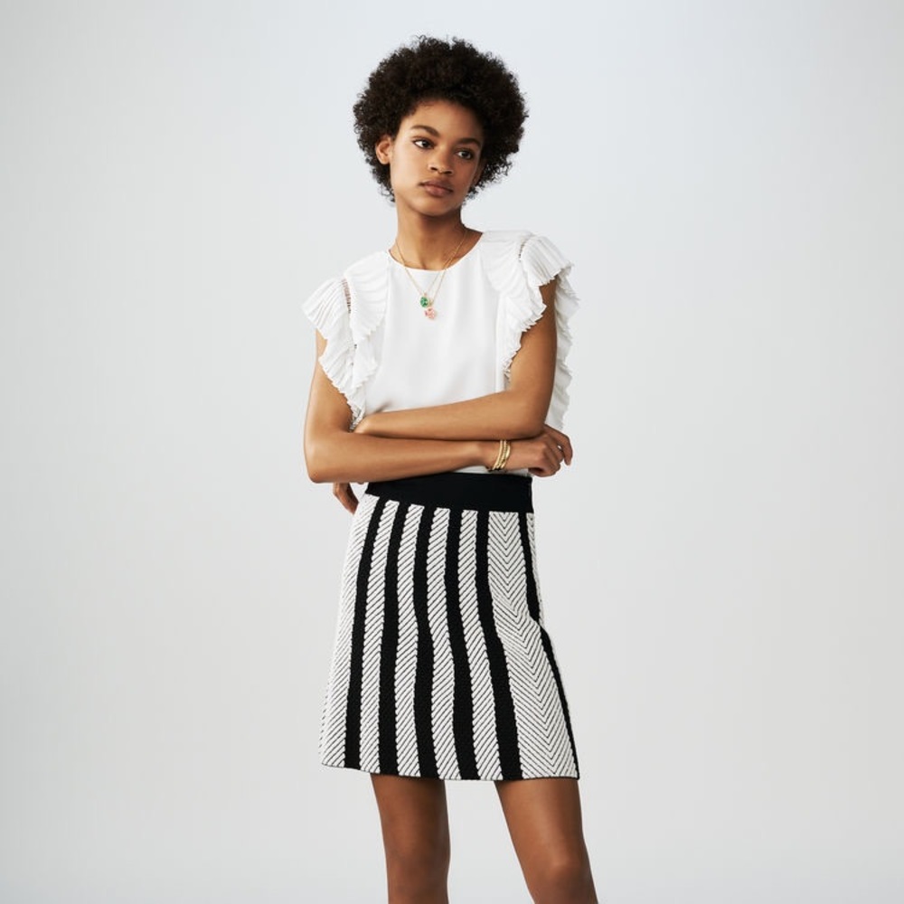 Maje Knit Trapeze Skirt New 2018SS sizeS size1